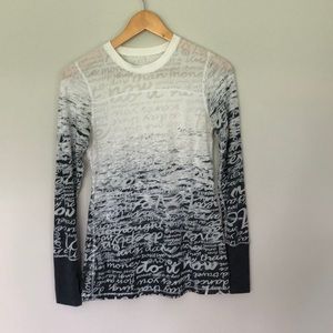 Lululemon long sleeve burn out dip dyed mantra tee